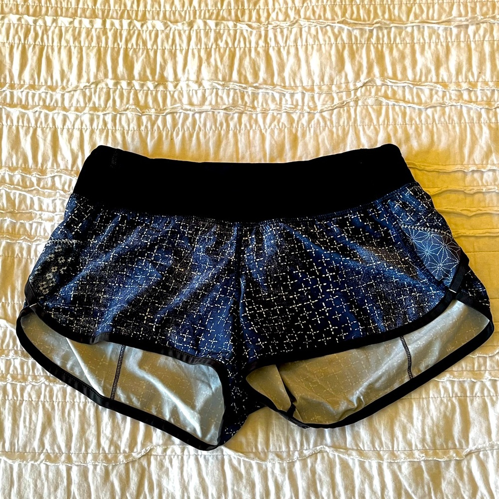 Lululemon speed shorts; size 2